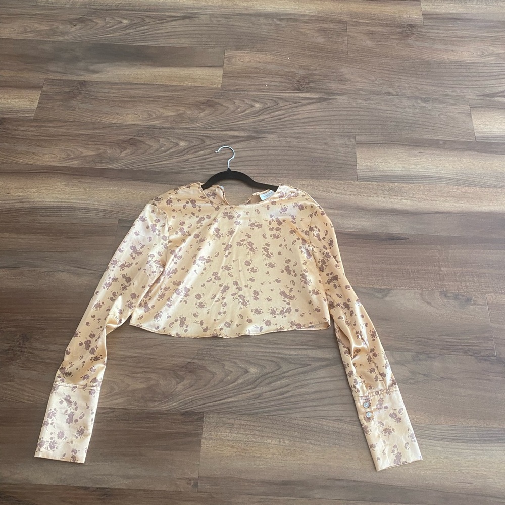 Floral silk top